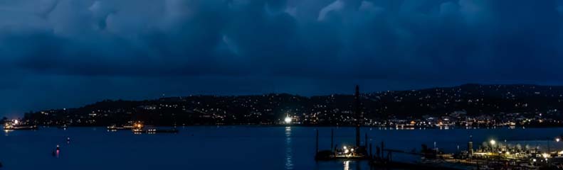 Montego Bay landscape view at night